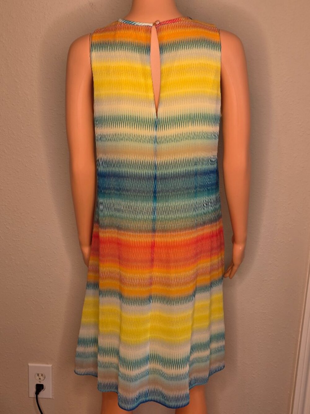 Calvin Klein Multicolored Tank Top Dress, Size 8 - Picture 2 of 8